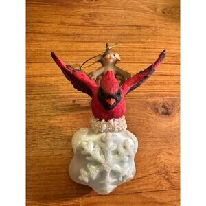 Charming Tails Cardinals & Mouse Ornament - Limited Edition